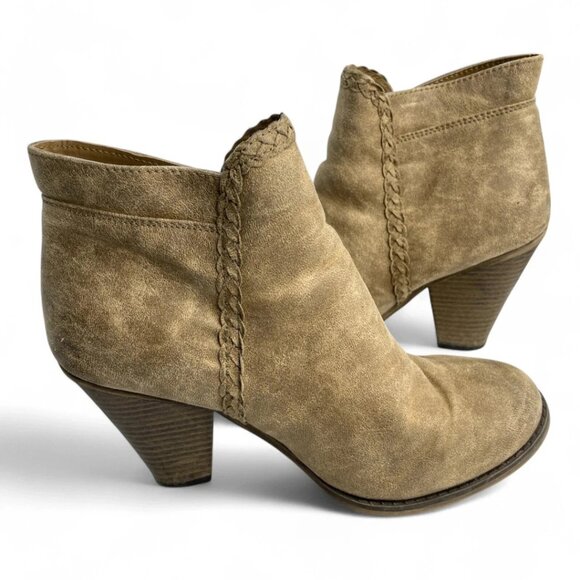 Maurices Faux Leather Brown Western Ankle Boots Women's 10 - Picture 1 of 11